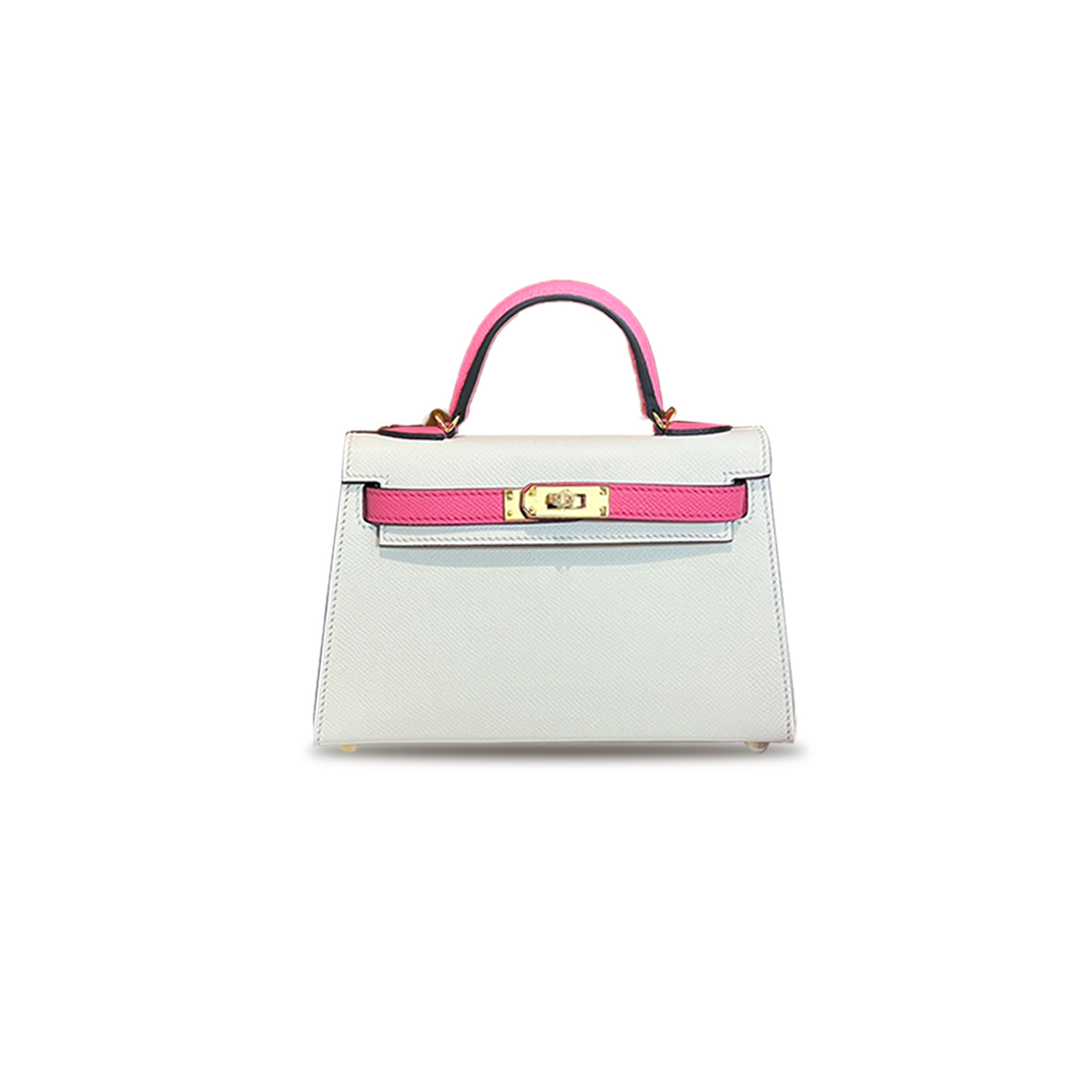 HERMÈS MASTER MINI KELLY II EPSOM DUAL COLOR LIPSTICK POWDER (19*12*5.5cm)